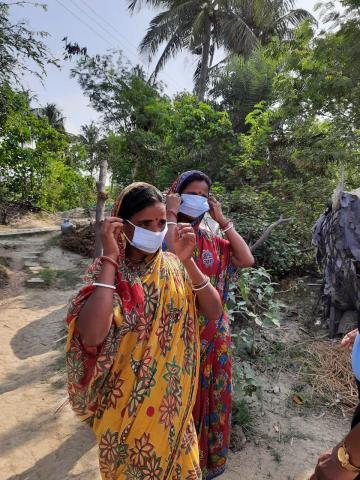 Service-Service-Camp-for-awareness-and-distribution-of-sanitizer-and-masks-in-Sagar-Island-West-bangal