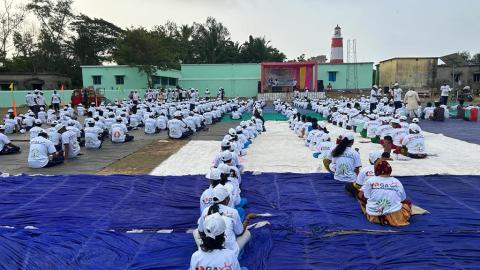 9th International Day of Yoga at False Point Lighthouse