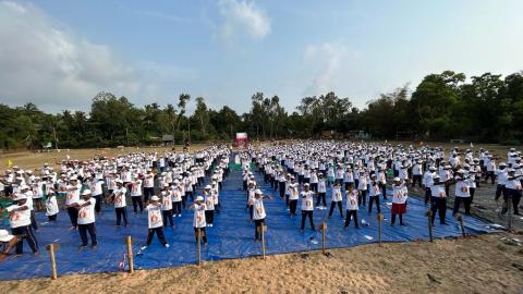 9th International Day of Yoga at False Point Lighthouse