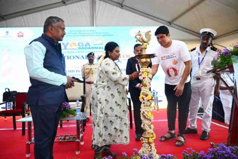 Dr. (Smt.) Tamilisai Soundararajan, Hon’ble Governor of Telangana and Hon’ble Lt. Governor of Puducherry Inaugurated the celebration of International Yoga Day