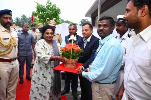 Dr. (Smt.) Tamilisai Soundararajan, Hon’ble Governor of Telangana and Hon’ble Lt. Governor of Puducherry Inaugurated the celebration of International Yoga Day