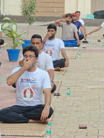 Celebration of International Yoga Day on 21/06/2024 @ Jamnagar Directorate 