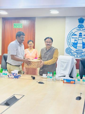 Shri T K Ramachandran Secretary,Ministry of Ports Shipping & Waterways, Government of india,and he met with all officers and staff