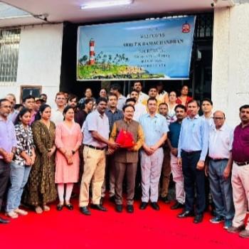 Shri T K Ramachandran Secretary,Ministry of Ports Shipping & Waterways, Government of india,and he met with all officers and staff